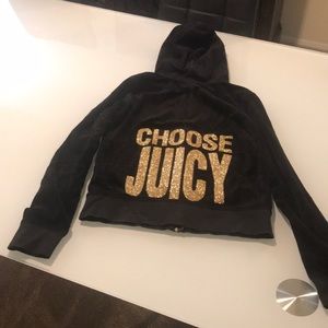 Juicy velour hoodie zip up size M
